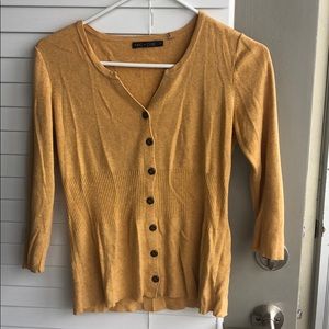 Yellow mustard bottom up sweater